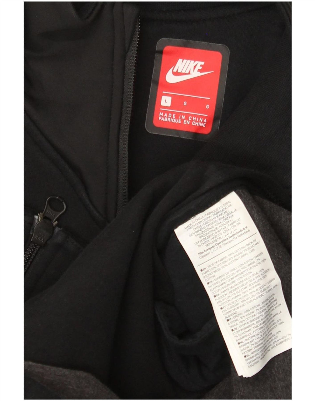 Женская ветровка Nike UK 16, большая черная хлопковая куртка