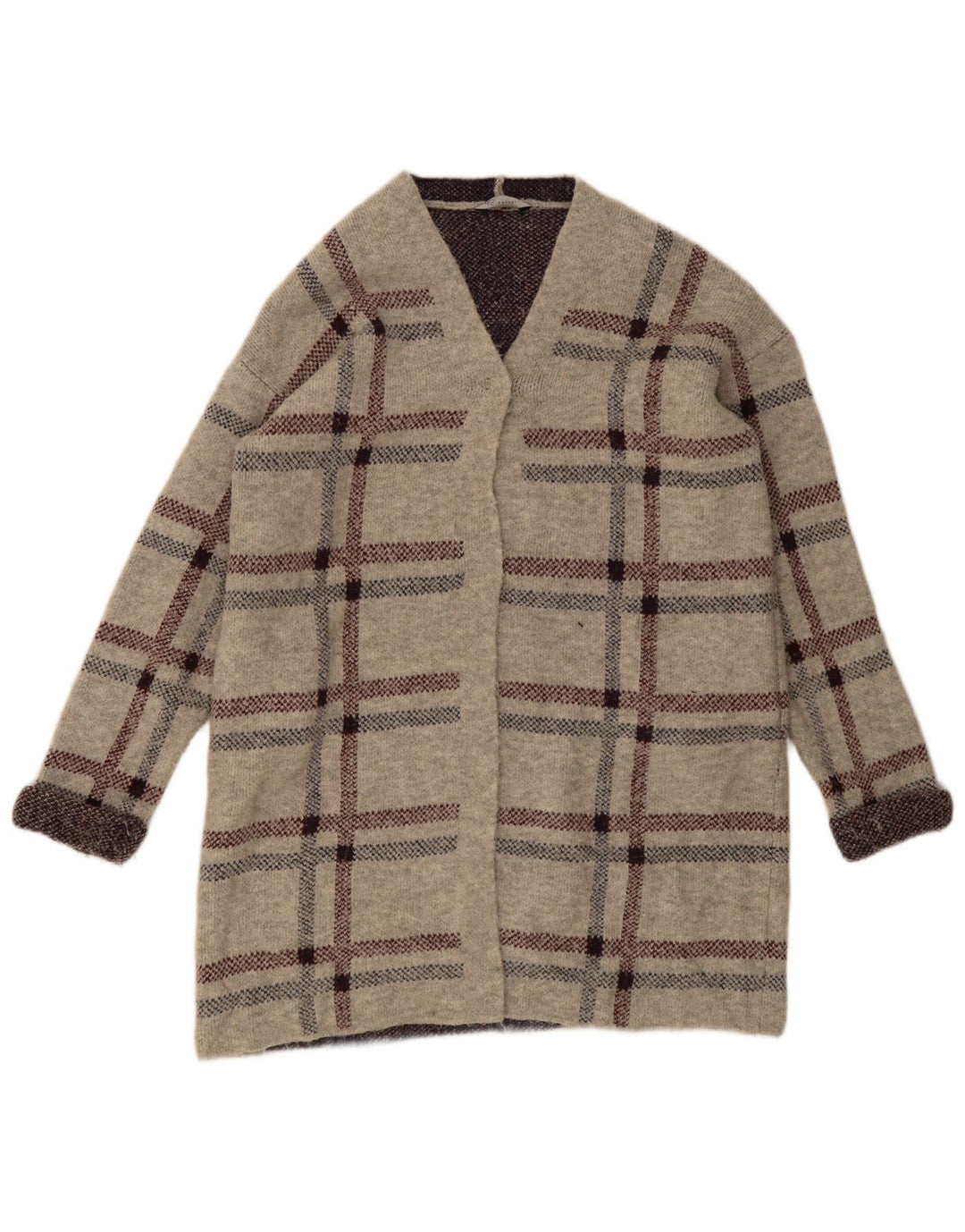 Женский удлиненный кардиган Marks & Spencer UK 16, большая серая клетка