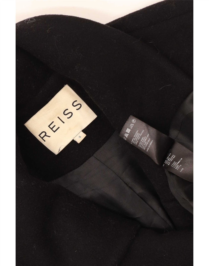 Женское пальто оверсайз Reiss UK 10, маленькое, черное, шерсть