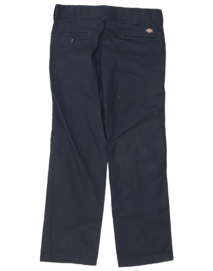 Мужские узкие прямые брюки-чинос DICKIES W30 L30 темно-синего цвета из полиэстера