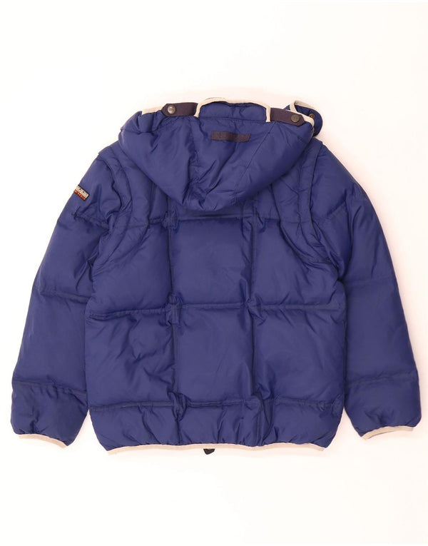 NAPAPIJRI Boys Hooded Padded Jacket 13-14 Years Navy Blue Polyamide