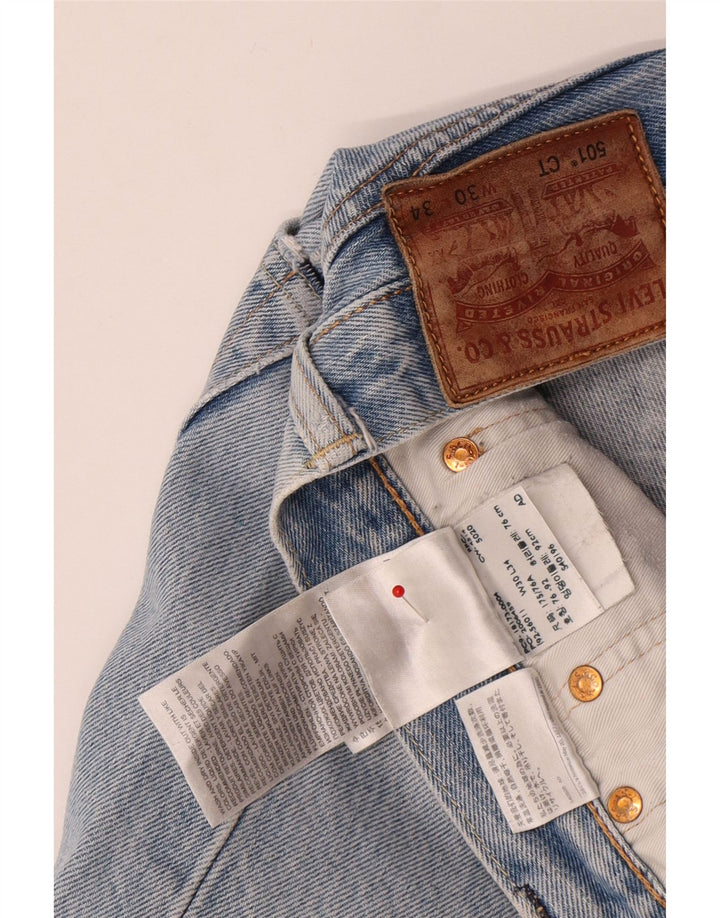 Мужские прямые джинсы LEVI'S 501 CT W30 L30 синие, хлопок