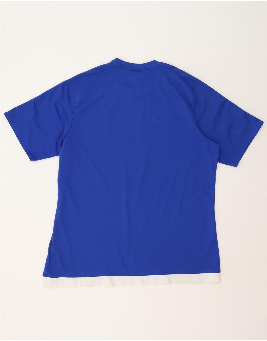Мужская футболка Adidas Climalite Top XL Синяя с цветными блоками из полиэстера