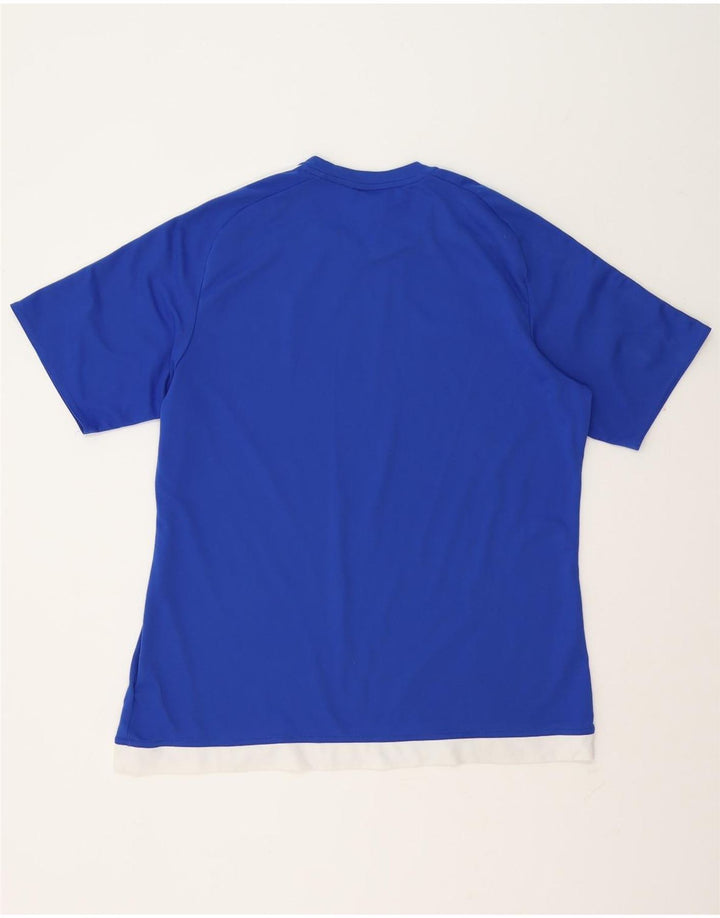 Мужская футболка Adidas Climalite Top XL Синяя с цветными блоками из полиэстера
