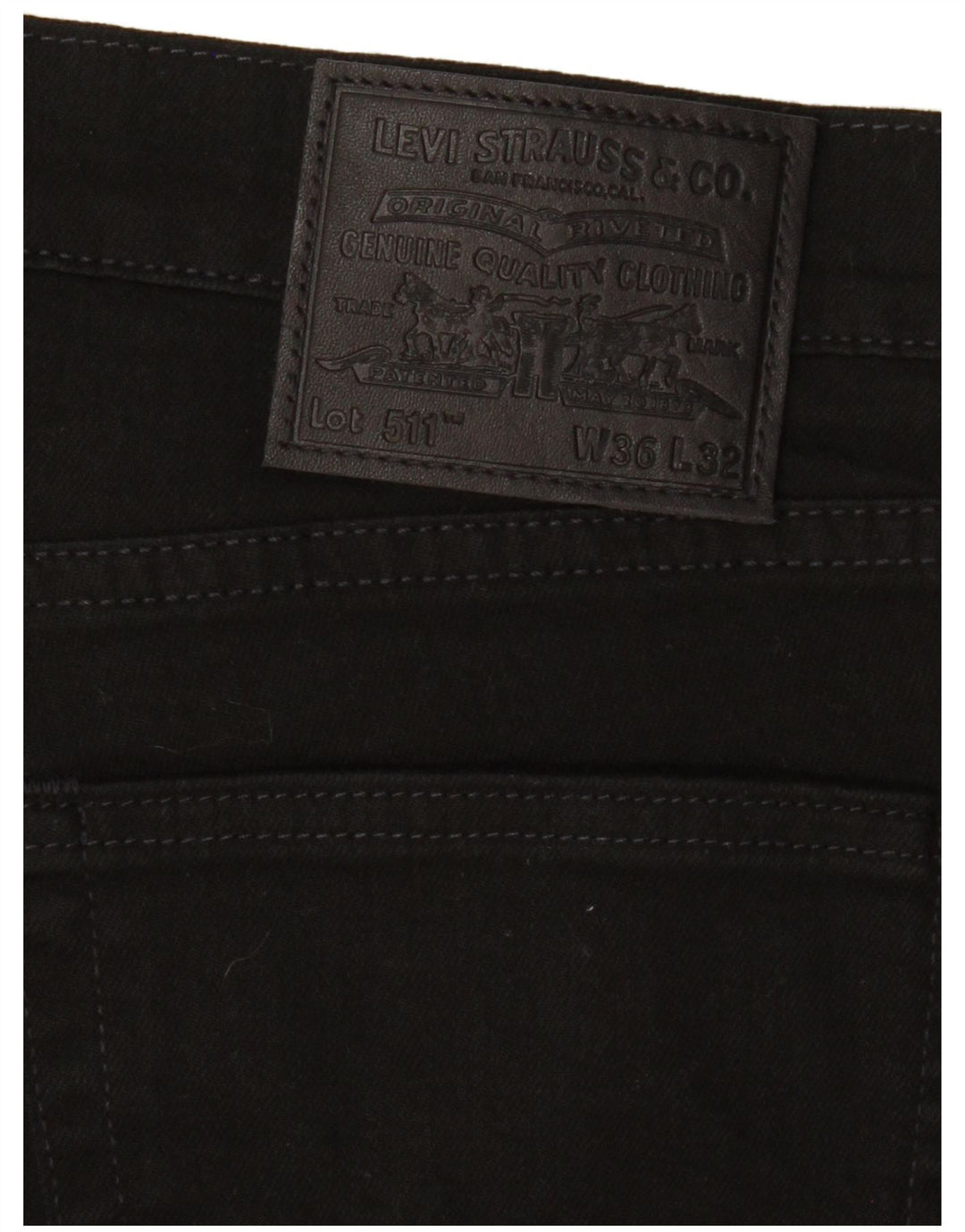 Мужские джинсы LEVI'S 511 Slim W36 L32, черный хлопок
