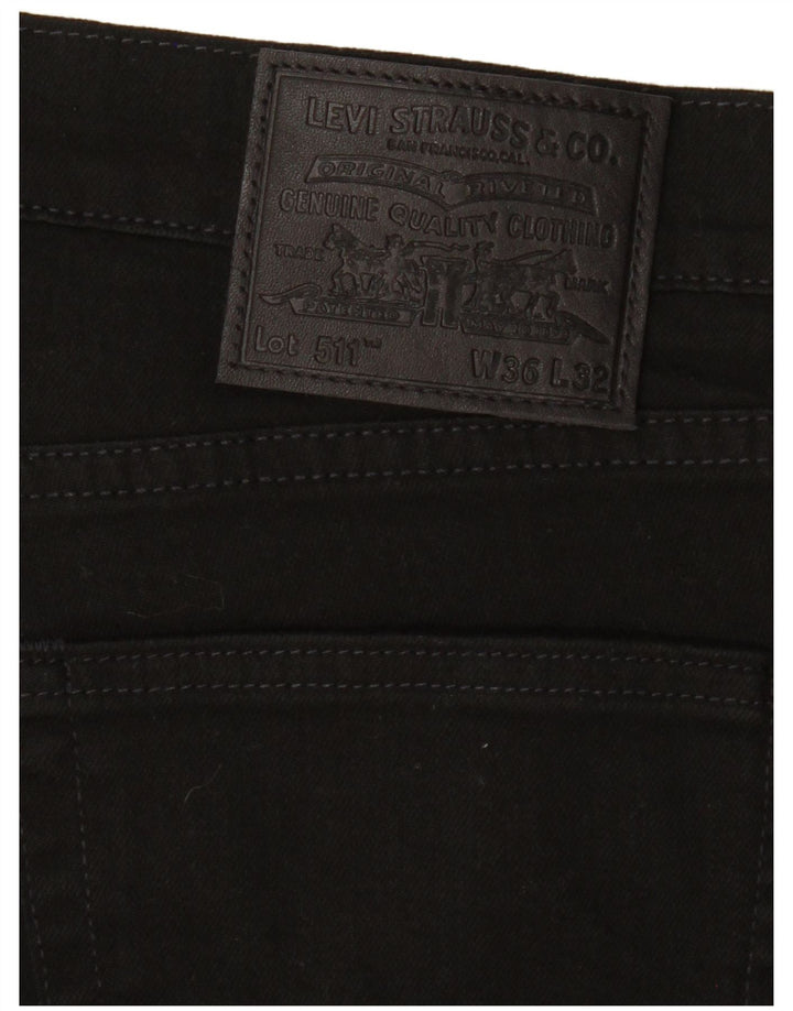 Мужские джинсы LEVI'S 511 Slim W36 L32, черный хлопок
