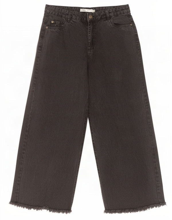 Женские широкие джинсы Zara EU 38 Small W28 L28, черные