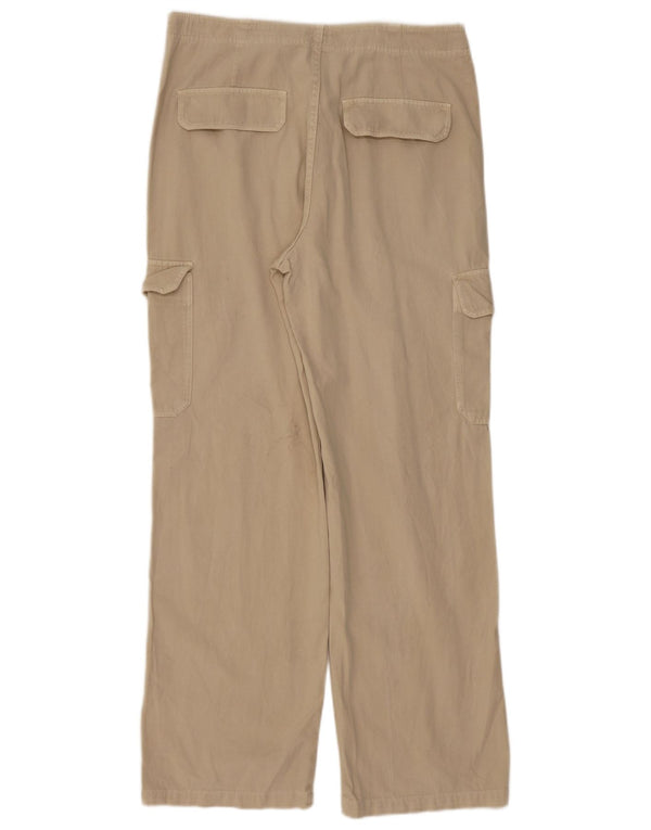 Женские брюки карго свободного кроя с завышенной талией Zara EU 42, большие W32 L32, бежевые