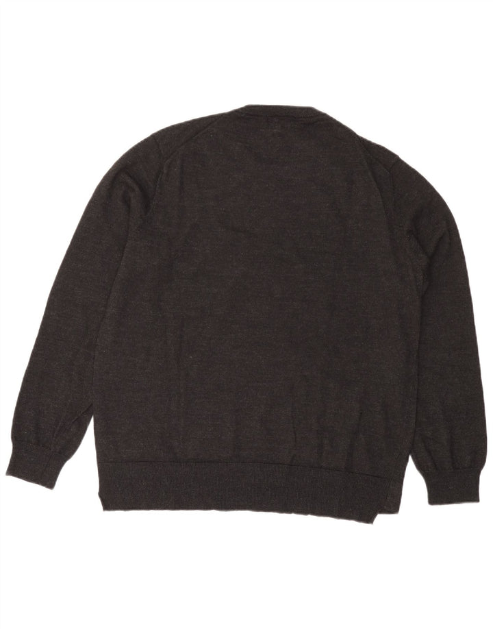 Мужской джемпер с круглым вырезом Carrera XL, серый акрил с геометрическим рисунком