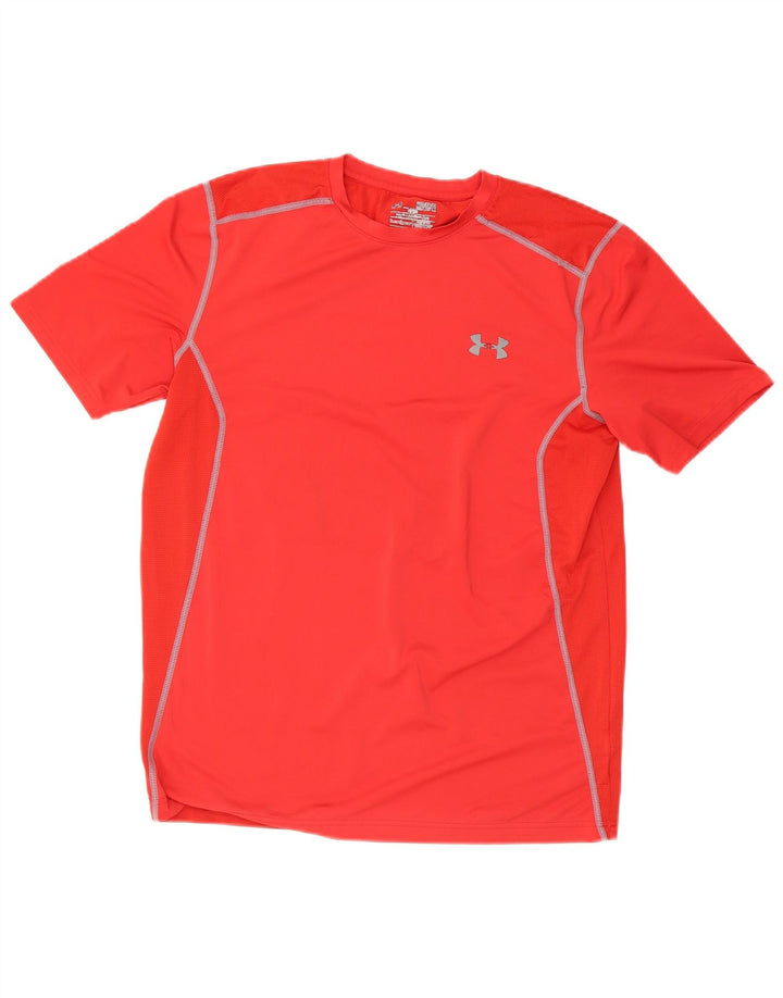 Мужская футболка Under Armour Heat Gear, верх из полиэстера среднего красного цвета