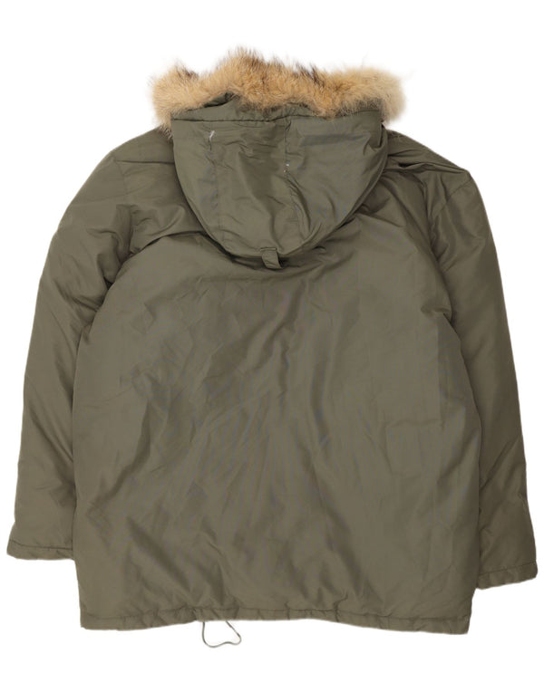 Мужское стеганое пальто с капюшоном Gas UK 44 2XL, хаки