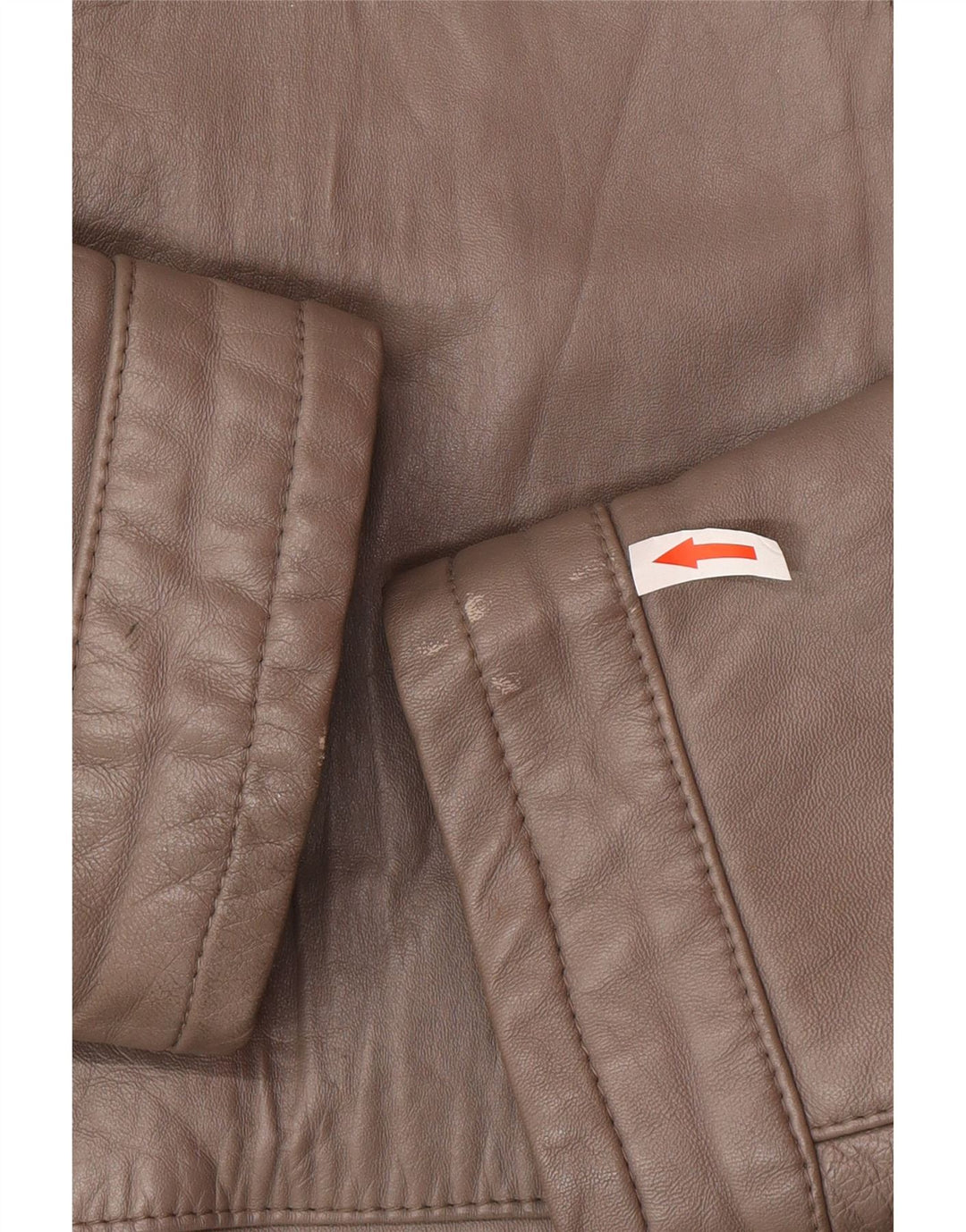 Винтажная мужская кожаная куртка UK 40, большая коричневая