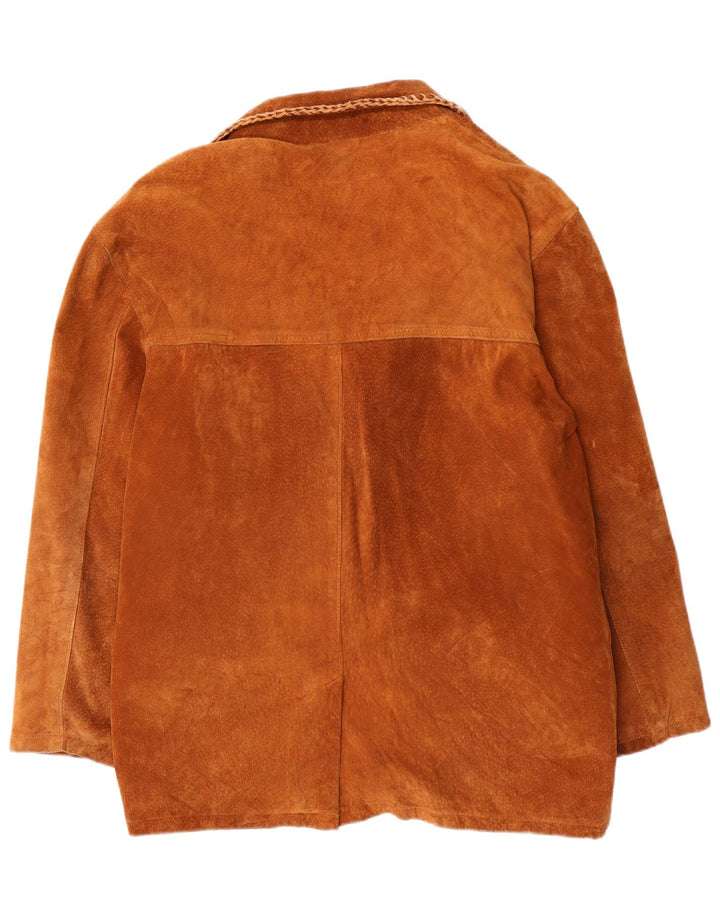Винтажная мужская замшевая куртка UK 42 XL коричневая кожаная