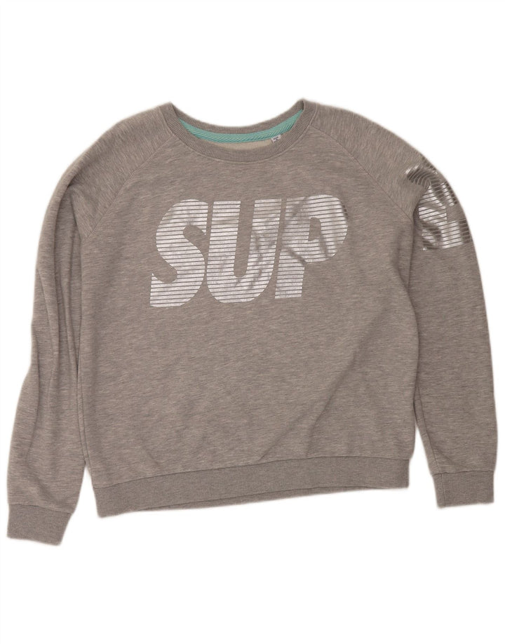 Женский свитер с рисунком Superdry UK 16, большой серый в крапинку