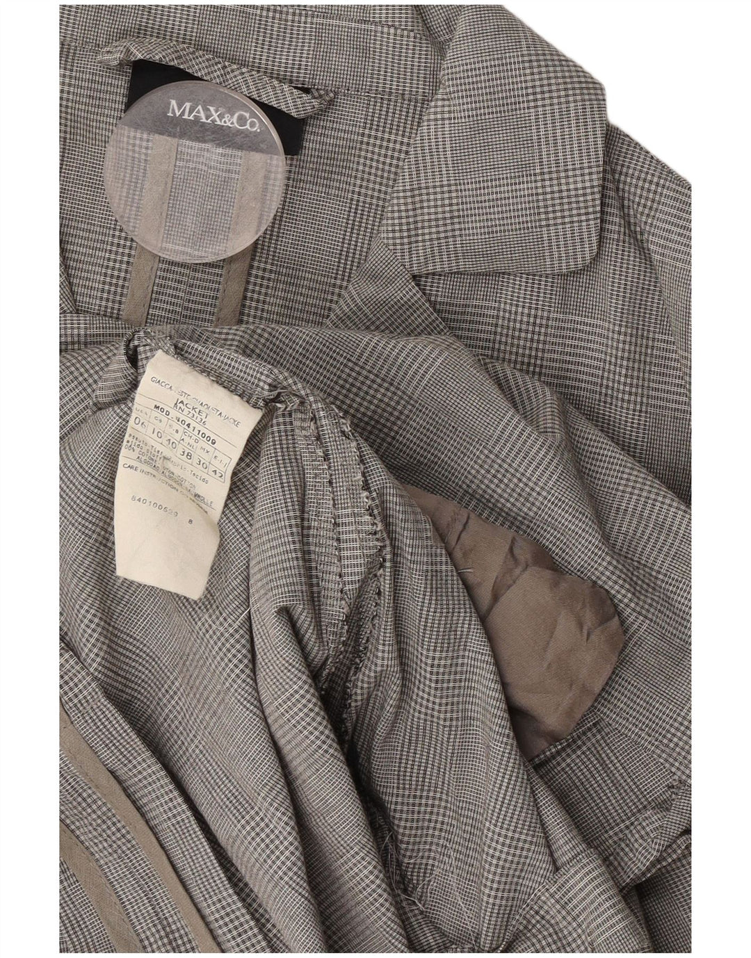 Женский костюм из 2 предметов с рукавом 3/4 Max & Co. UK 12, средний W30 L31, серый в клетку