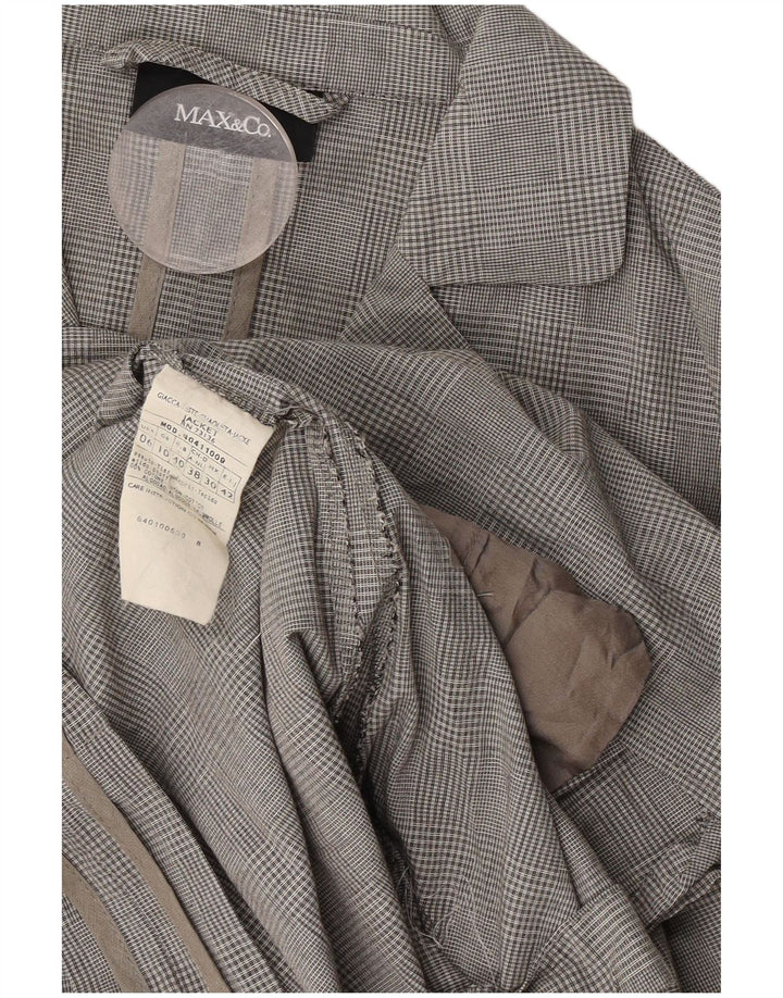 Женский костюм из 2 предметов с рукавом 3/4 Max & Co. UK 12, средний W30 L31, серый в клетку