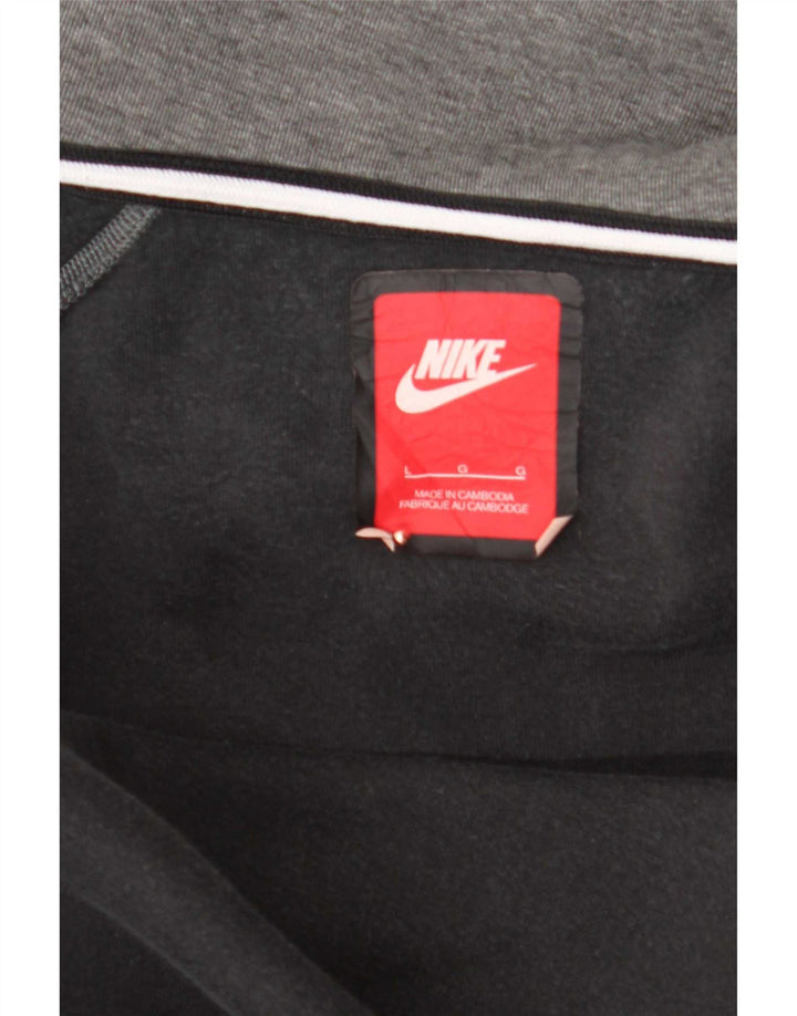 Мужской свитер с капюшоном на молнии Nike, большой серый хлопок с крапинками