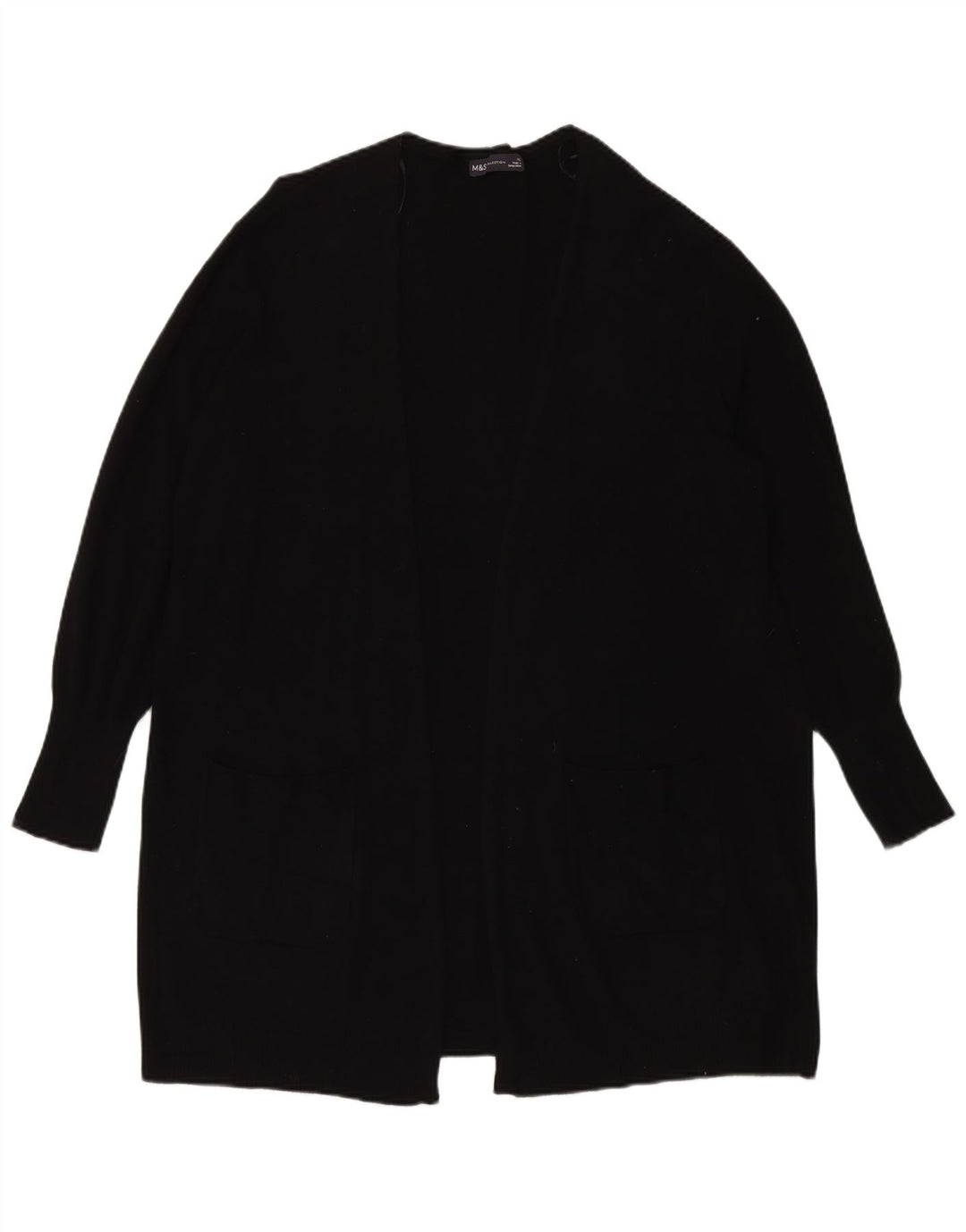 Женский удлиненный кардиган большого размера Marks & Spencer UK 18 XL, черный