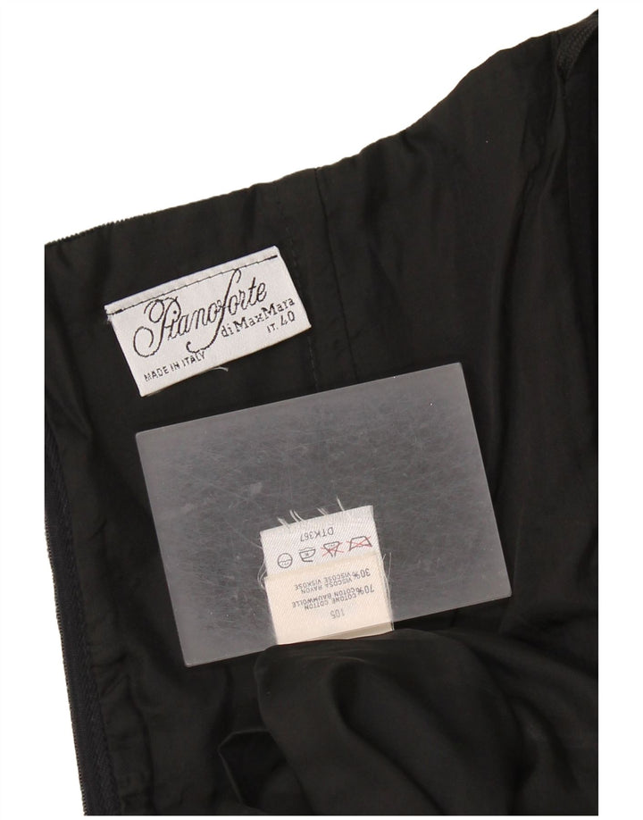 Женское бархатное платье без бретелек MAX MARA Pianoforte IT 40, маленькое черное, хлопок