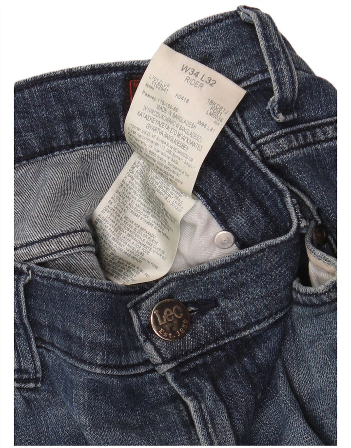 Мужские джинсы Lee Rider Slim W34 L32, синий хлопок
