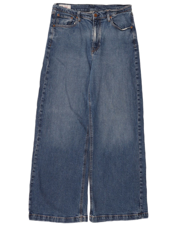 Женские широкие джинсы Gap Stride с высокой посадкой, США 10, большие, W30 L31, синий хлопок