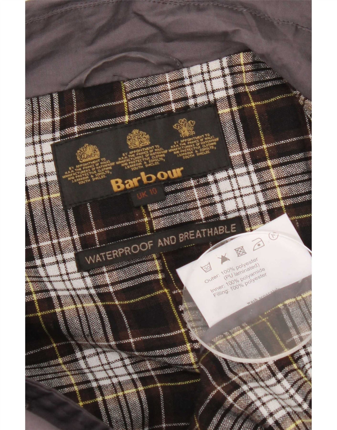 Женский тренч большого размера Barbour UK 10, маленький темно-синий, полиэстер