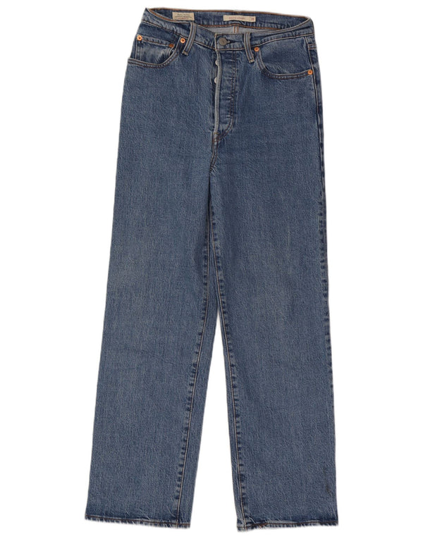 Женские прямые джинсы Levi's Ribcage W29 L28, синий хлопок