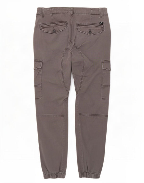 Jack & Jones Mens Paul Tapered Cargo Trousers W32 L32 Grey