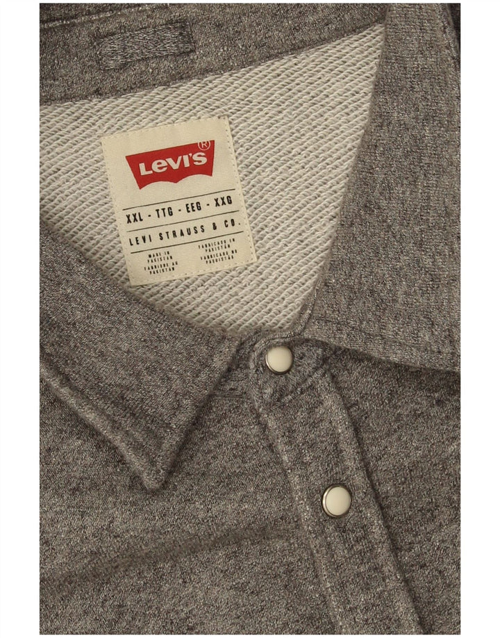 Мужская фланелевая рубашка Levi's 2XL, серый хлопок