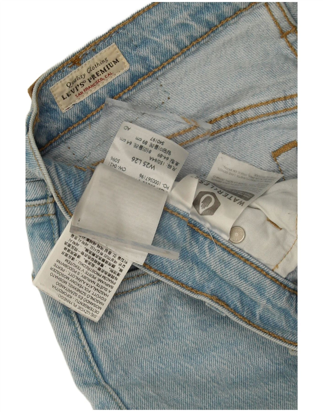 Женские прямые джинсы Levi's 501 W25 L26 синие, хлопок