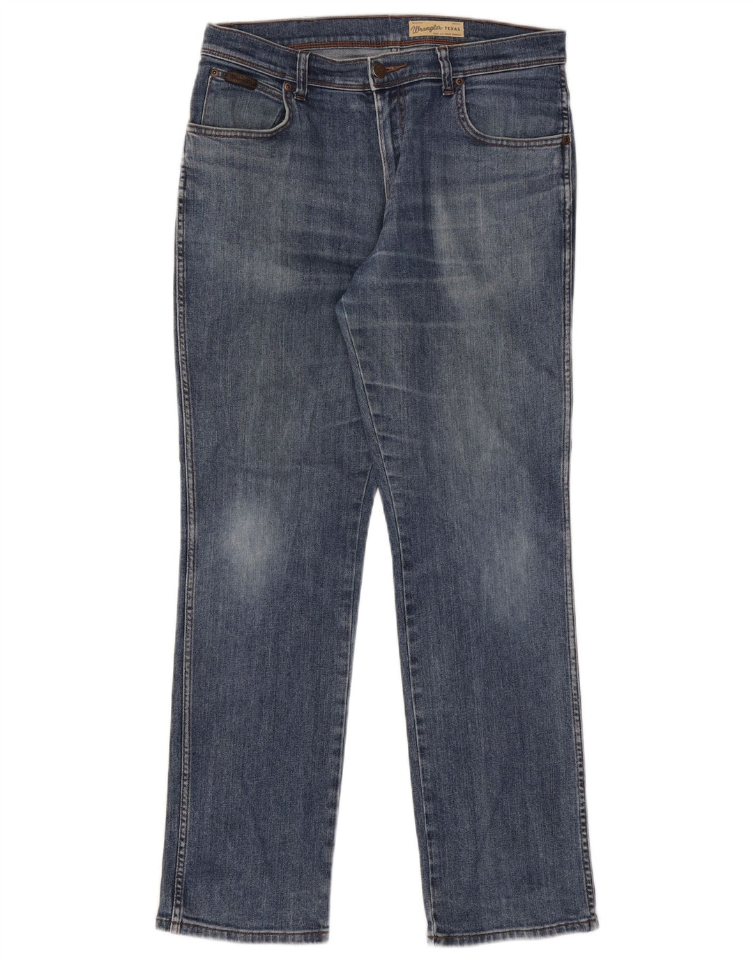 Мужские прямые джинсы Wrangler Texas Stretch W34 L32, синий хлопок