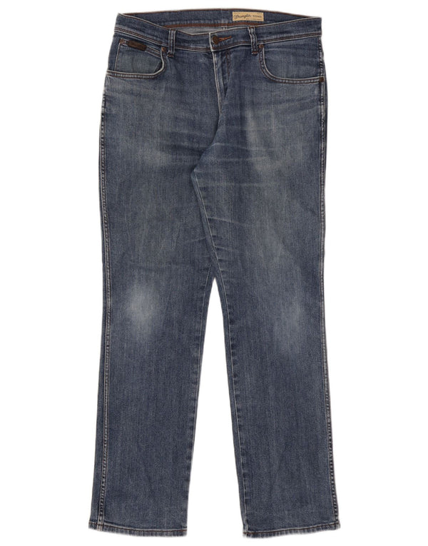 Мужские прямые джинсы Wrangler Texas Stretch W34 L32, синий хлопок