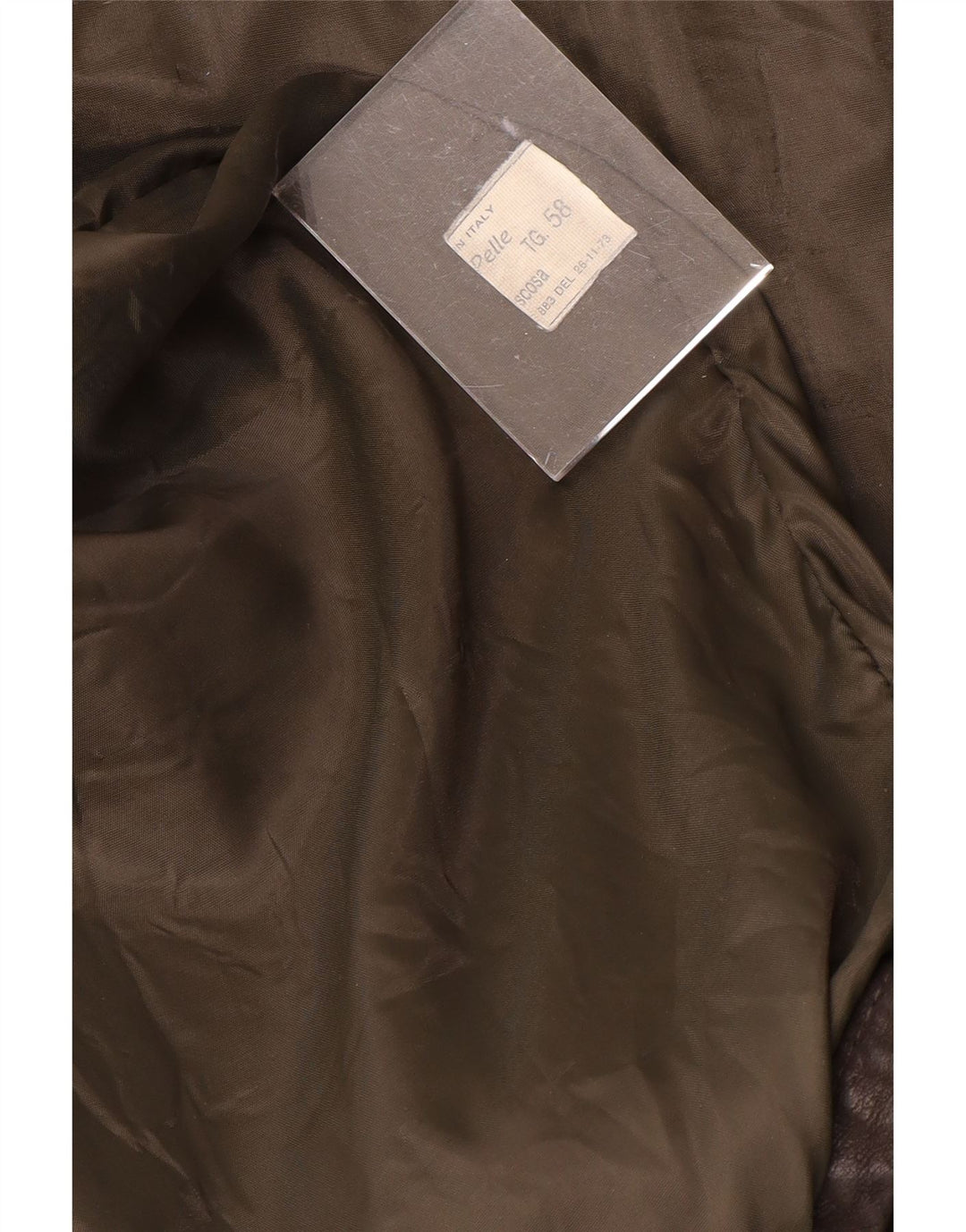 Мужская кожаная куртка VINTAGE UK 40, большая коричневая кожа