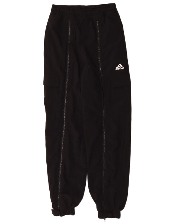Женские брюки-карго свободного покроя Adidas для бега, Великобритания 6 XS, черные