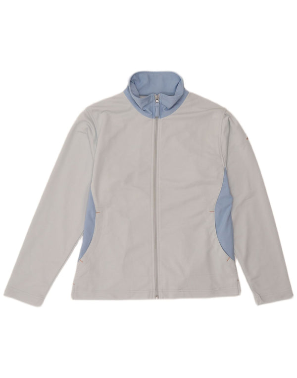 Женский спортивный костюм KAPPA, верхняя куртка UK 16, большой синий полиэстер с цветными блоками