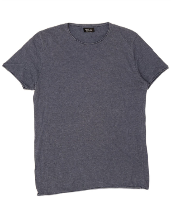 Мужская футболка Zara Top Medium Темно-синяя