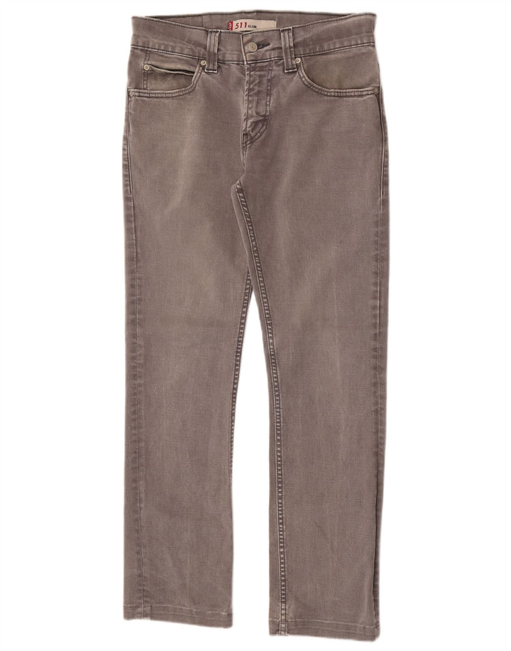 Мужские джинсы Levi's 511 Slim W30 L29 Серые хлопковые