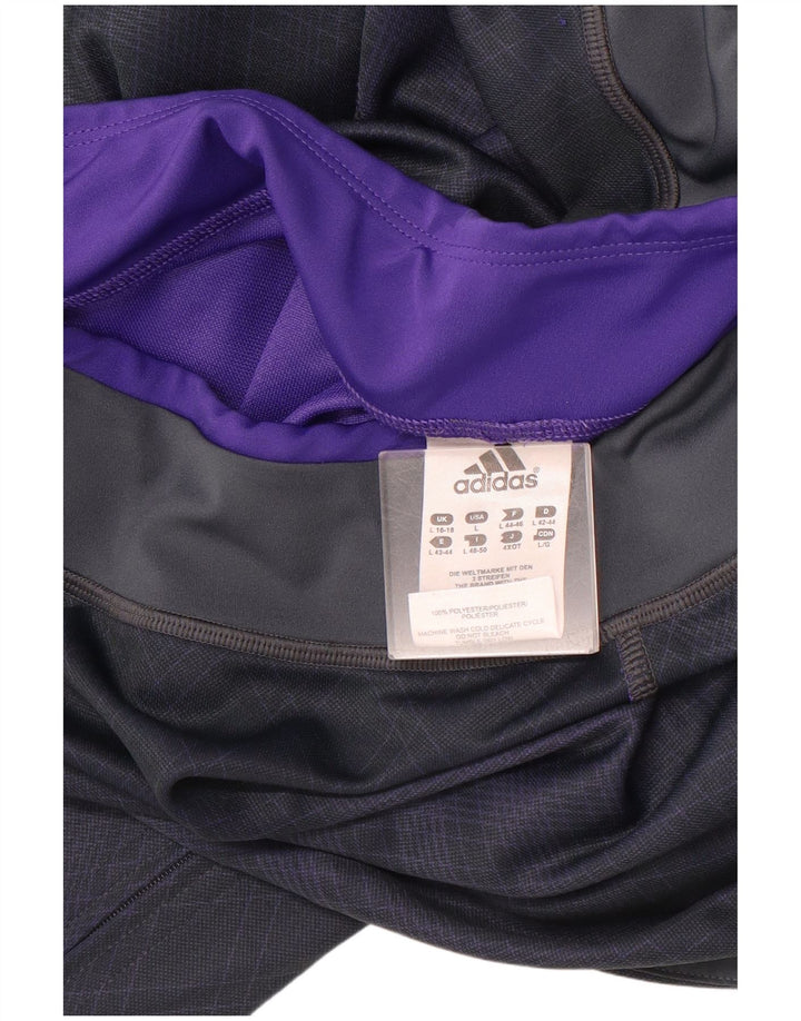 ADIDAS Womens Climalite Leggings UK 16/18 Large  Navy Blue Polyester