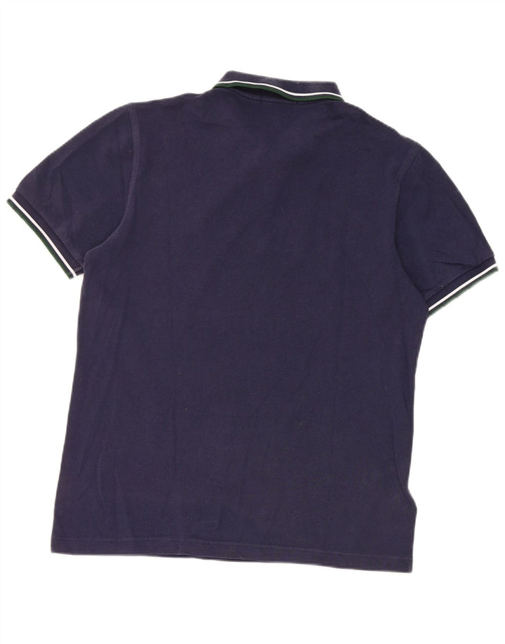 Мужская рубашка-поло Fred Perry среднего размера, темно-синяя, хлопок