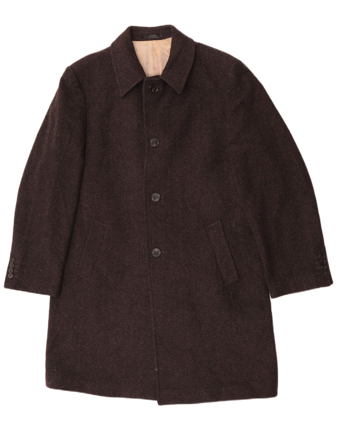 Мужское пальто Marks & Spencer UK 40, большое, коричневое, шерстяное