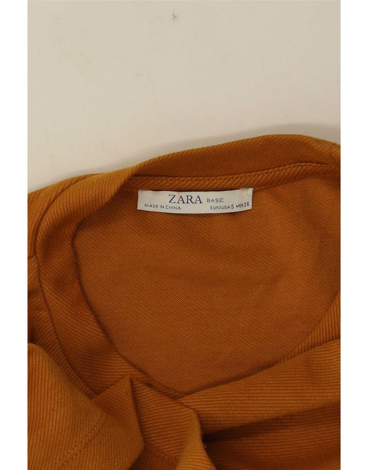 Женский топ Zara с длинным рукавом UK 10, маленький оранжевый