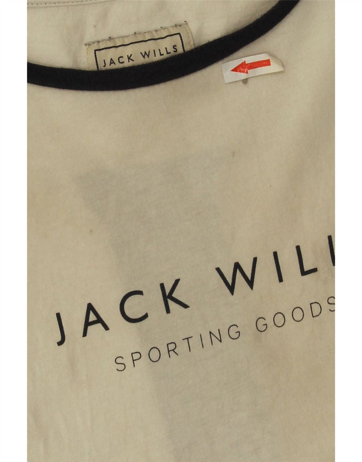 Мужская футболка с рисунком Jack Wills, средний белый хлопок с цветными блоками
