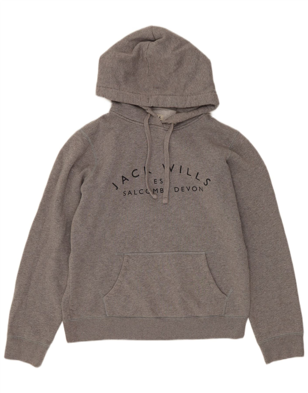 JACK WILLS Женский джемпер с капюшоном Salcombe Devon Oversized UK 10, маленький серый