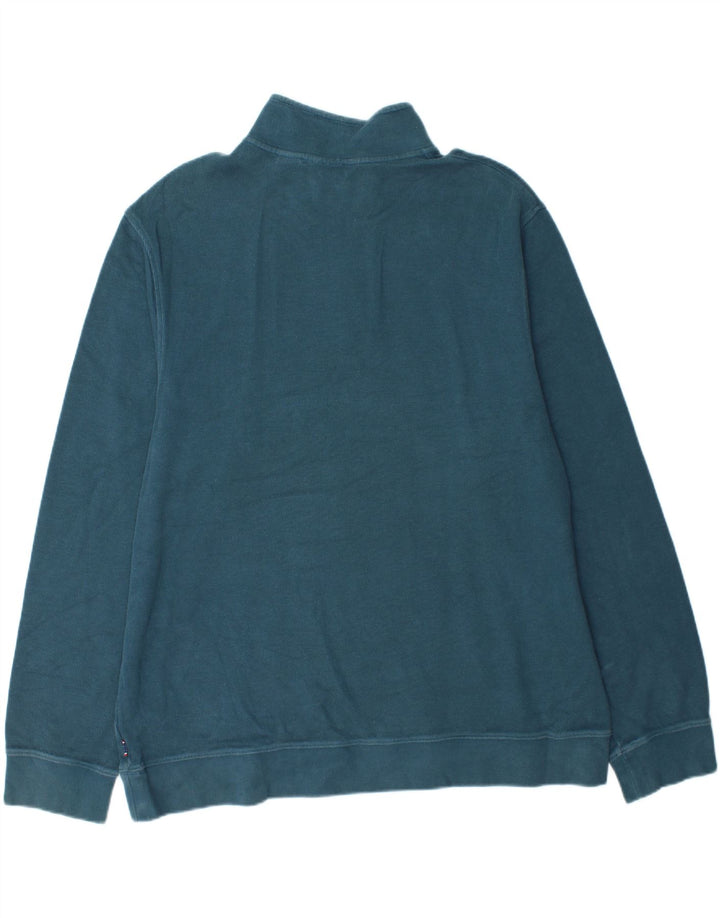 IZOD Мужской свитер с воротником на молнии 2XL Синий Хлопок