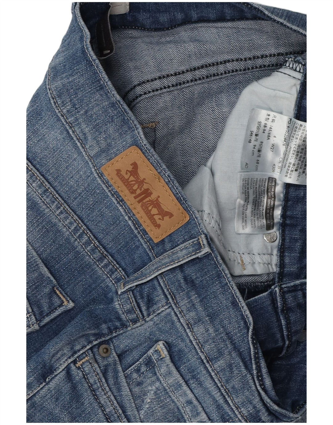 Женские джинсы-капри LEVI'S US 4, маленькие W27 L18, синие, хлопок