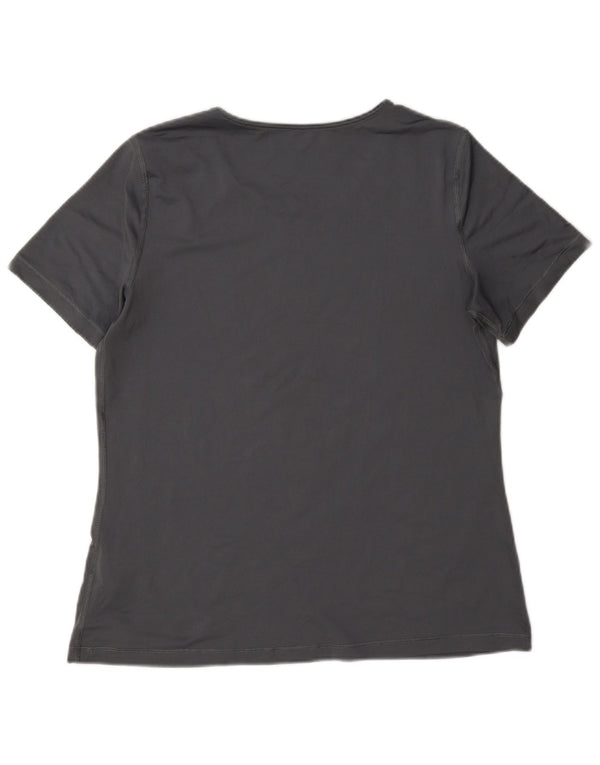 Женская футболка Nike Dri Fit Top UK 16, большой серый полиэстер