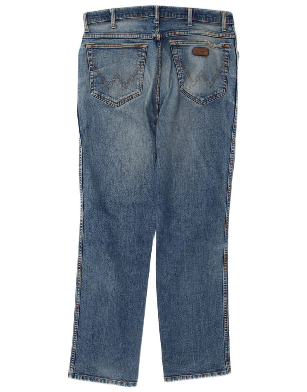 Мужские прямые джинсы Wrangler Texas с потертостями W34 L32, синий хлопок