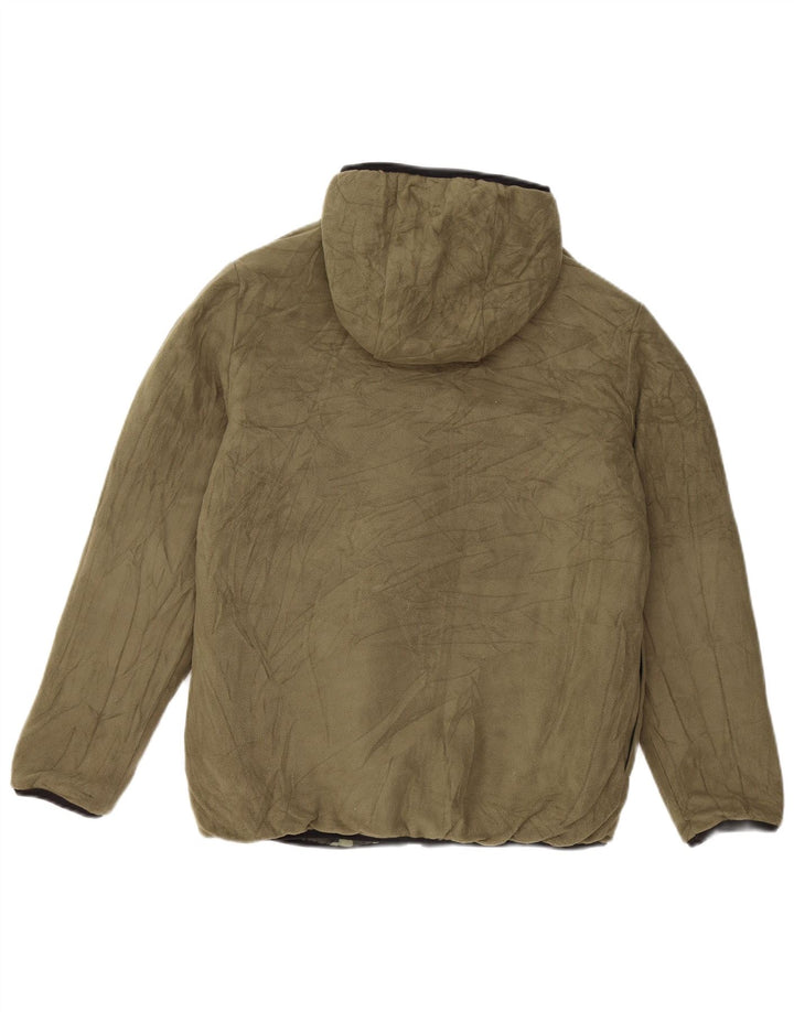 Утепленное пальто с капюшоном для мальчиков UNDER ARMOR, камуфляж цвета хаки, 13–14 лет