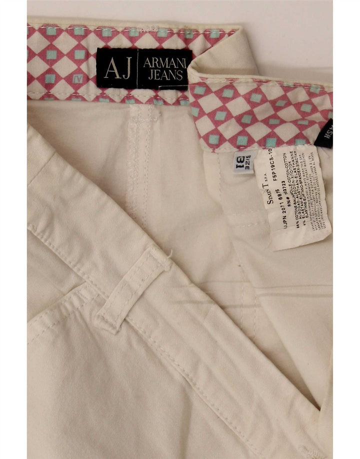 Женские капри Armani W31 L20, белый хлопок