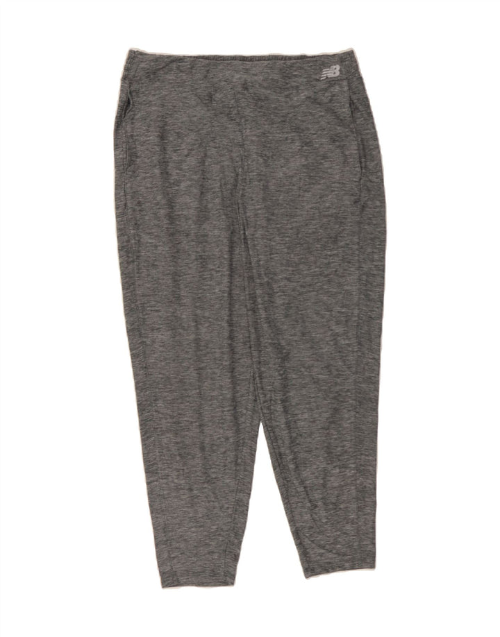 NEW BALANCE Womens Tracksuit Trousers UK 16 Large Grey Flecked Polyester Vintage New Balance and Second-Hand New Balance from Messina Hembry 